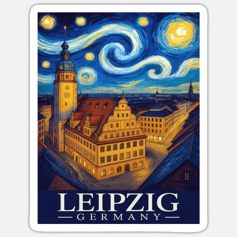 Leipzig - Sticker size S (10 x 10 cm) - white matte