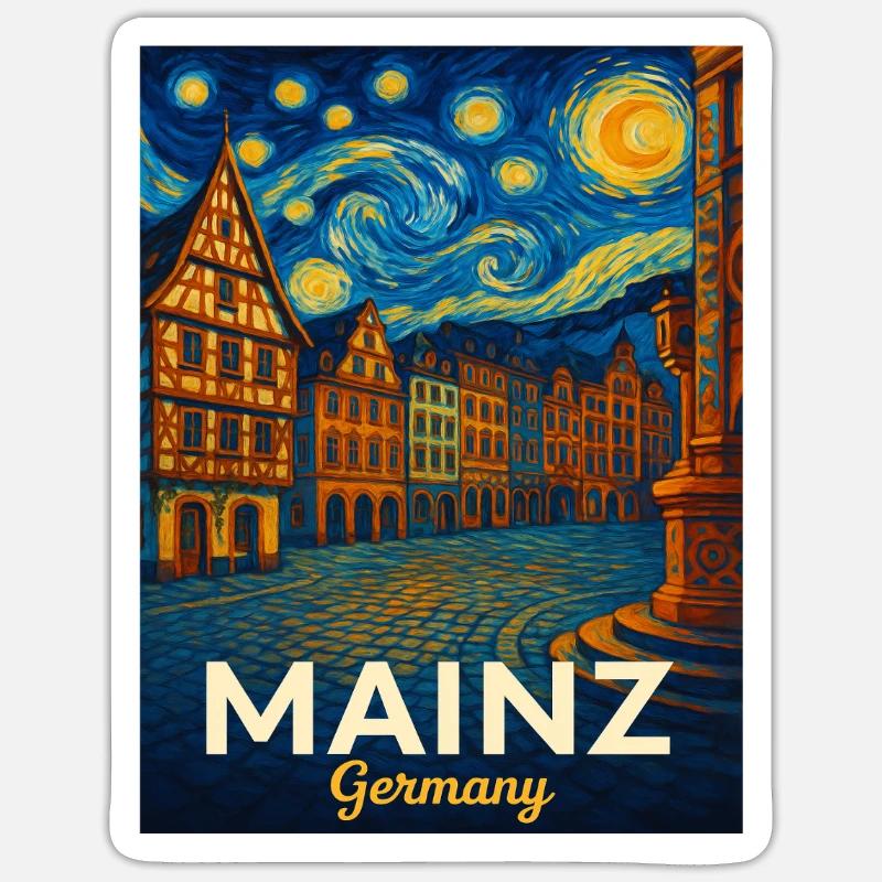 Mayence - Sticker taille S (10 x 10 cm) - blanc mat
