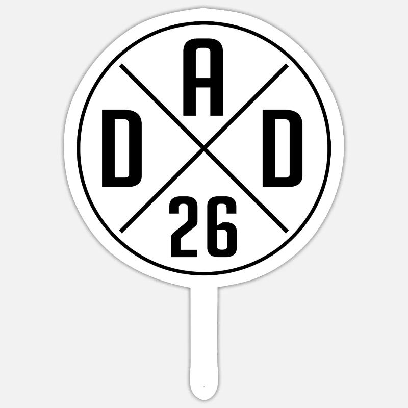 Werdender Vater 2026 | Baby Ankündigung Papi - Sticker Größe S (10 x 10 cm) - Mattweiß