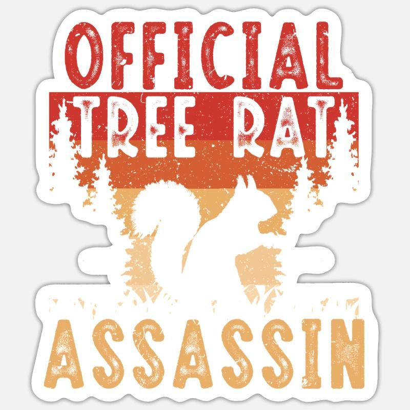 Squirrel Hunter Tree Rat - Sticker size S (10 x 10 cm) - white matte
