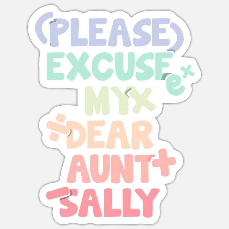 Funny Math Sayings Math Teacher - Sticker size S (10 x 10 cm) - white matte