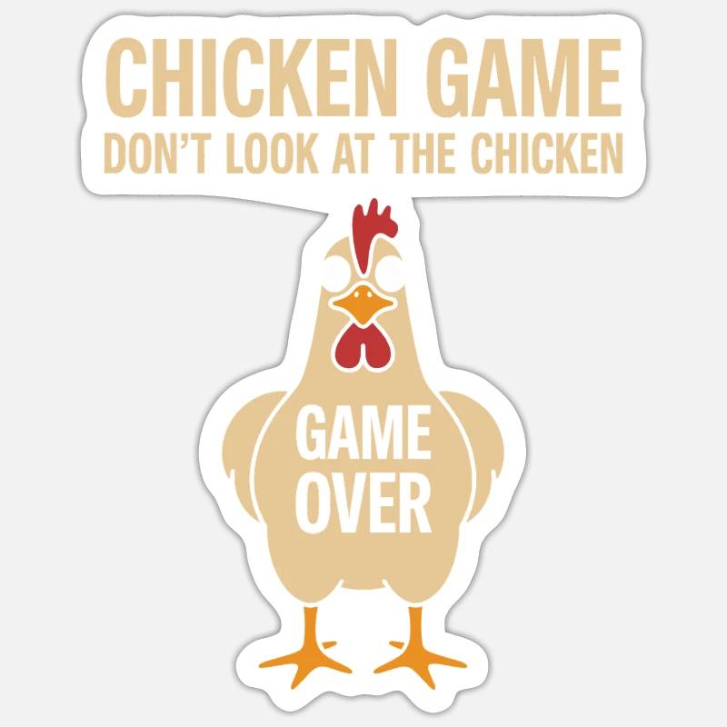 Game Theory Chickens Game - Sticker size S (10 x 10 cm) - white matte