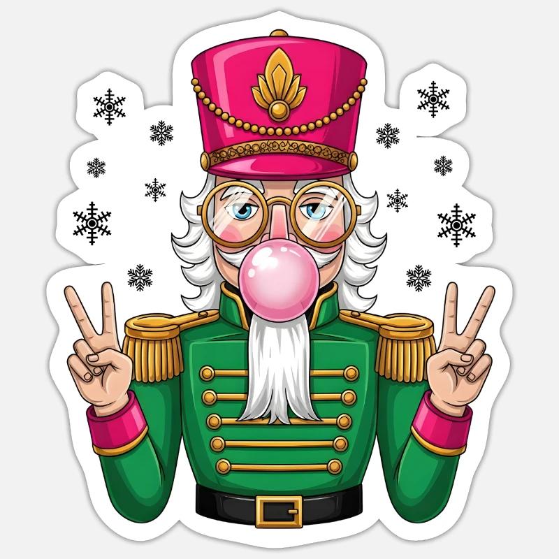 Nutcracker Chewing Gum Sticker size S (10 x 10 cm)