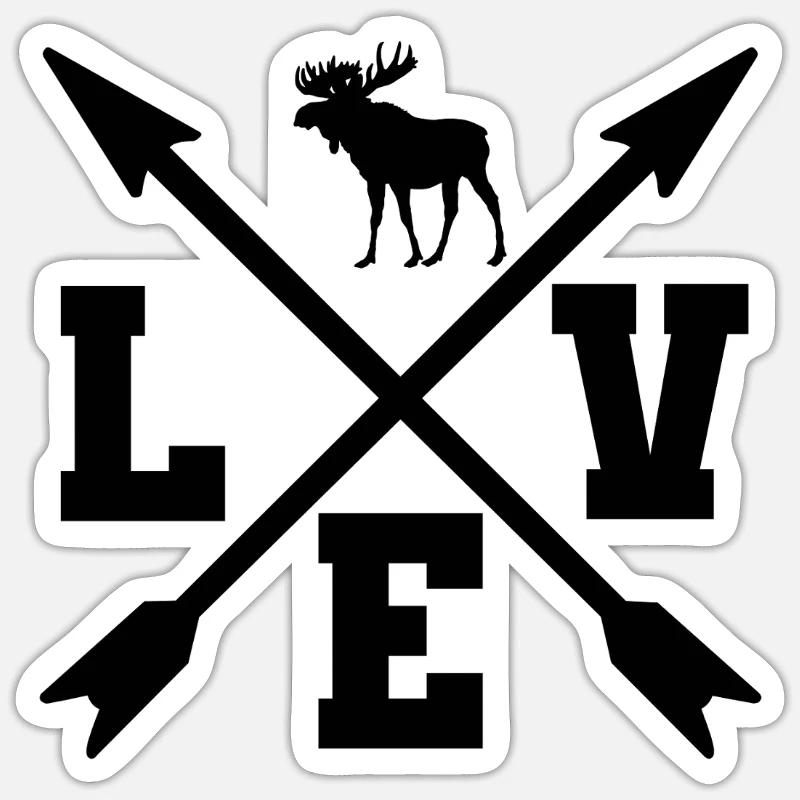 Elk - Sticker size S (10 x 10 cm) - white matte