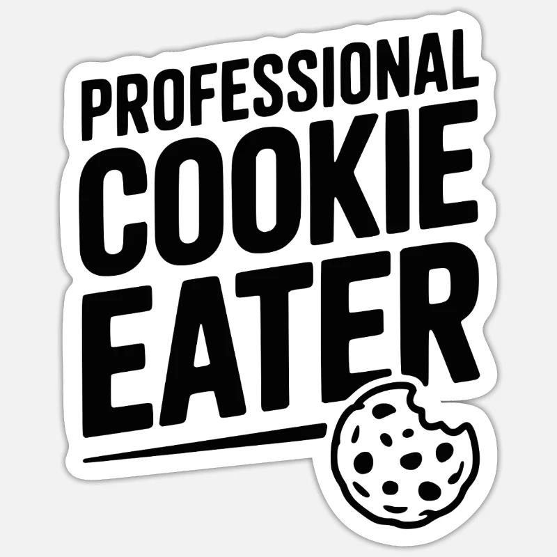 Mangeur de biscuits professionnel Sticker taille S (10 x 10 cm)