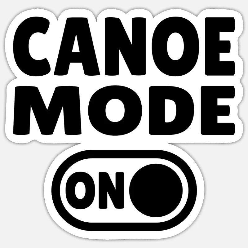 Canoe Mode ON - Sticker size S (10 x 10 cm) - white matte