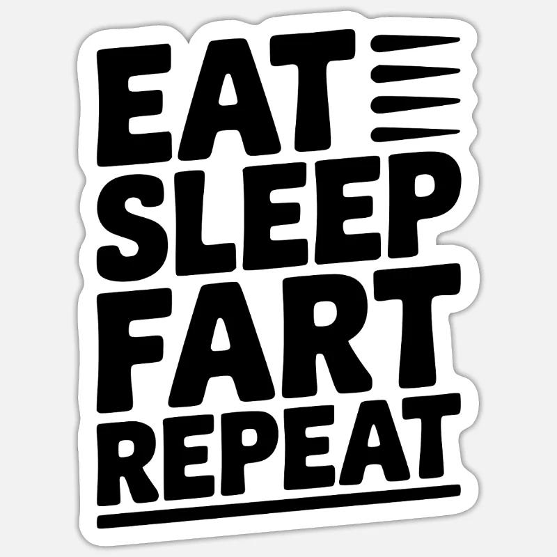 Manger dormir pet répéter Sticker taille S (10 x 10 cm)