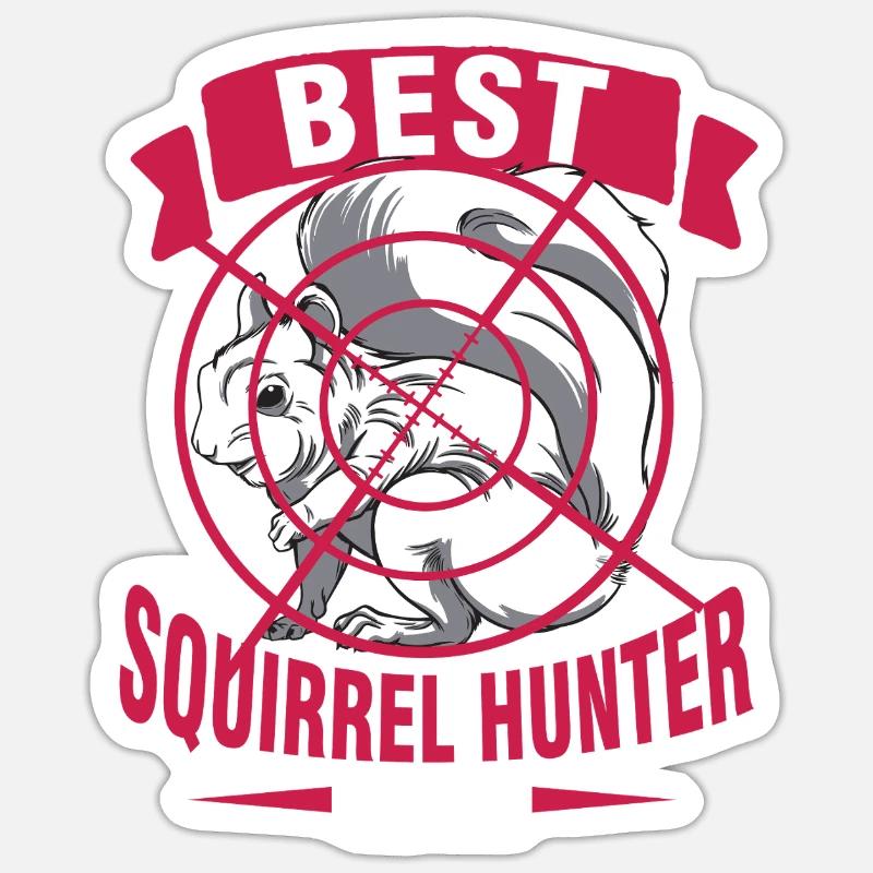 Squirrel Hunter Tree Rat - Sticker size S (10 x 10 cm) - white matte