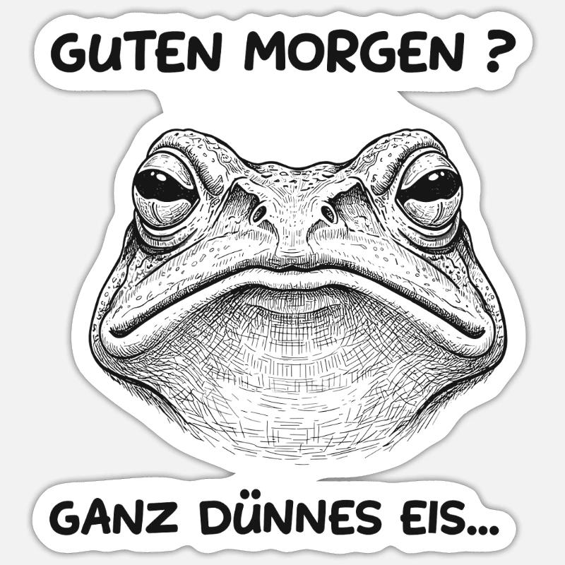 dünnes eis - Sticker size S (10 x 10 cm) - white matte