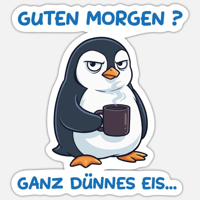 Dünnes Eis Mood - Sticker size S (10 x 10 cm) - white matte