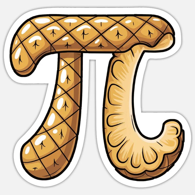 Ananas Pi Math Sticker taille S (10 x 10 cm)