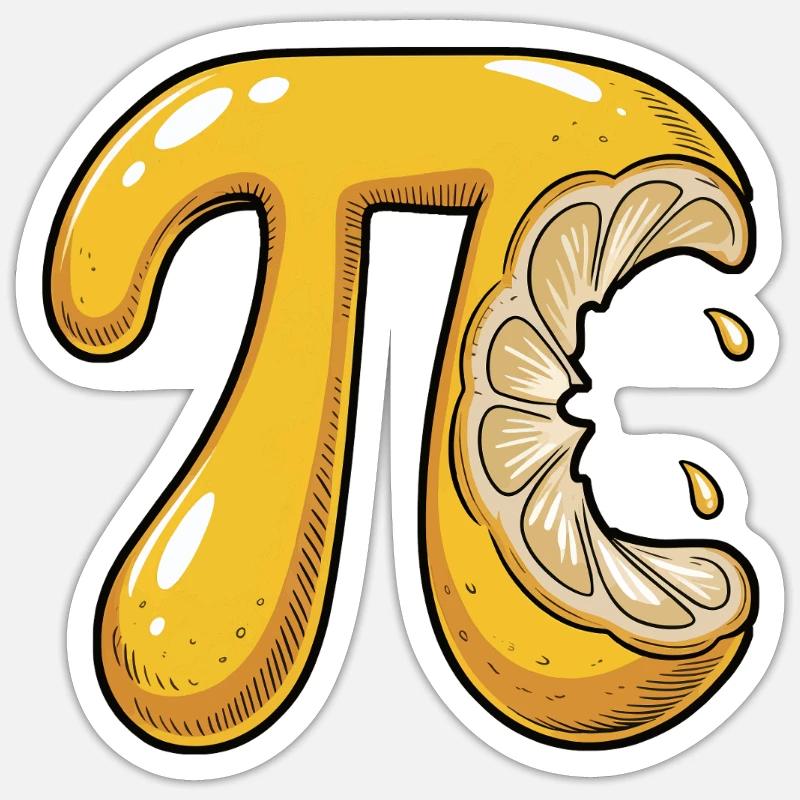 Lemon Pi Math Sticker taille S (10 x 10 cm)