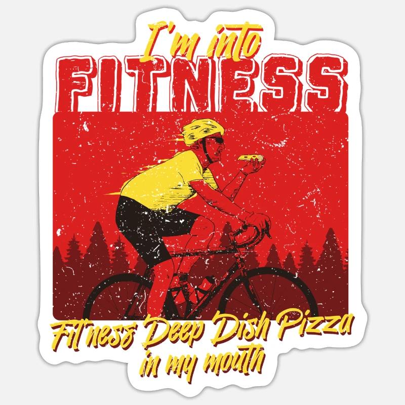 Deep Dish Pizza Chicargo - Sticker Größe S (10 x 10 cm) - Mattweiß