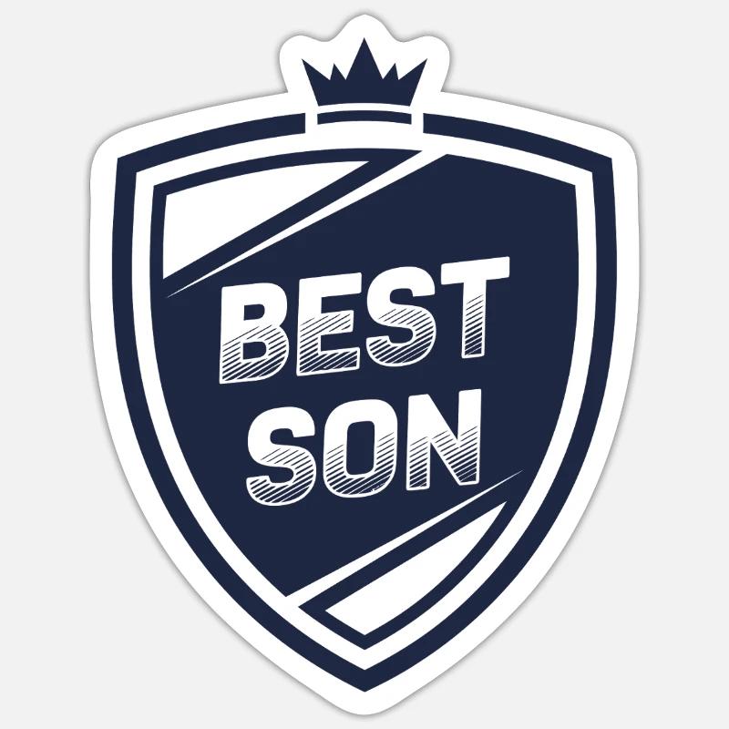 Best Son Shield - Sticker size S (10 x 10 cm) - white matte