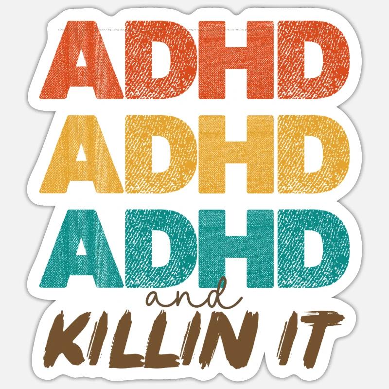ADHD Power Farbstacking Sticker Größe S (10 x 10 cm)