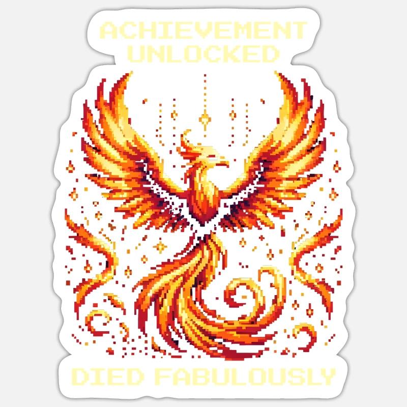 Succès débloqué : Mort fabuleuse | JDR Sticker taille S (10 x 10 cm)