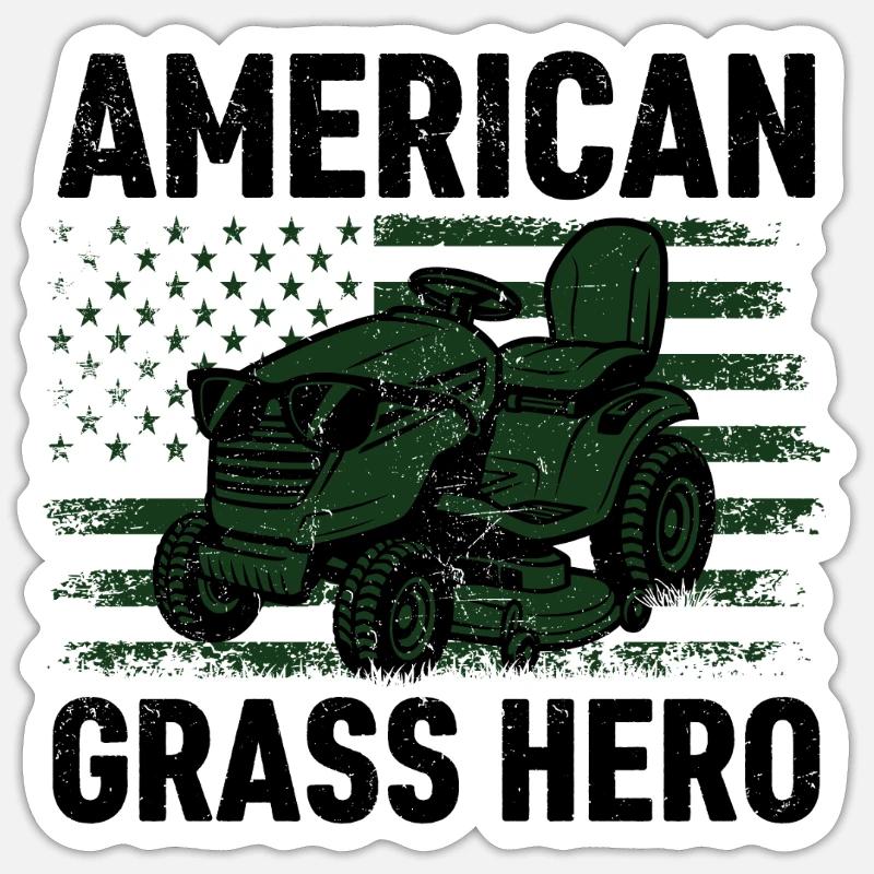American Grass Hero Sticker size S (10 x 10 cm)