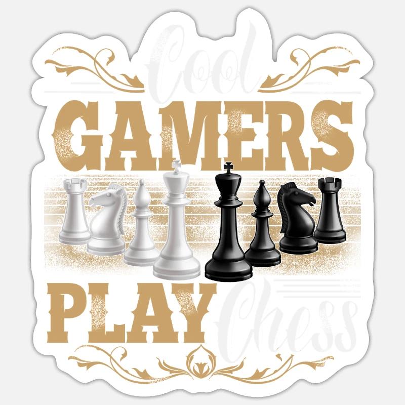 Chess - Sticker size S (10 x 10 cm) - white matte