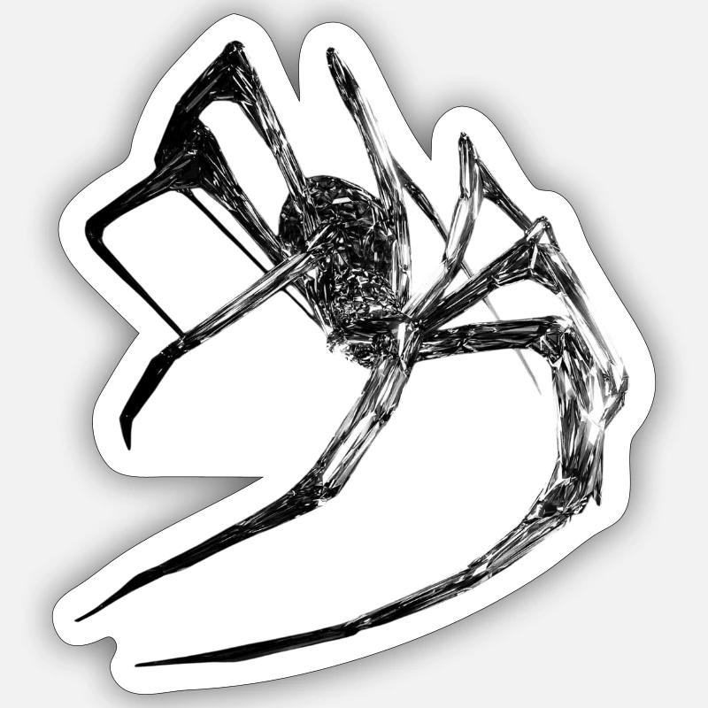 Nuit du Verre d’Araignée de Cristal - Sticker taille S (10 x 10 cm) - blanc mat