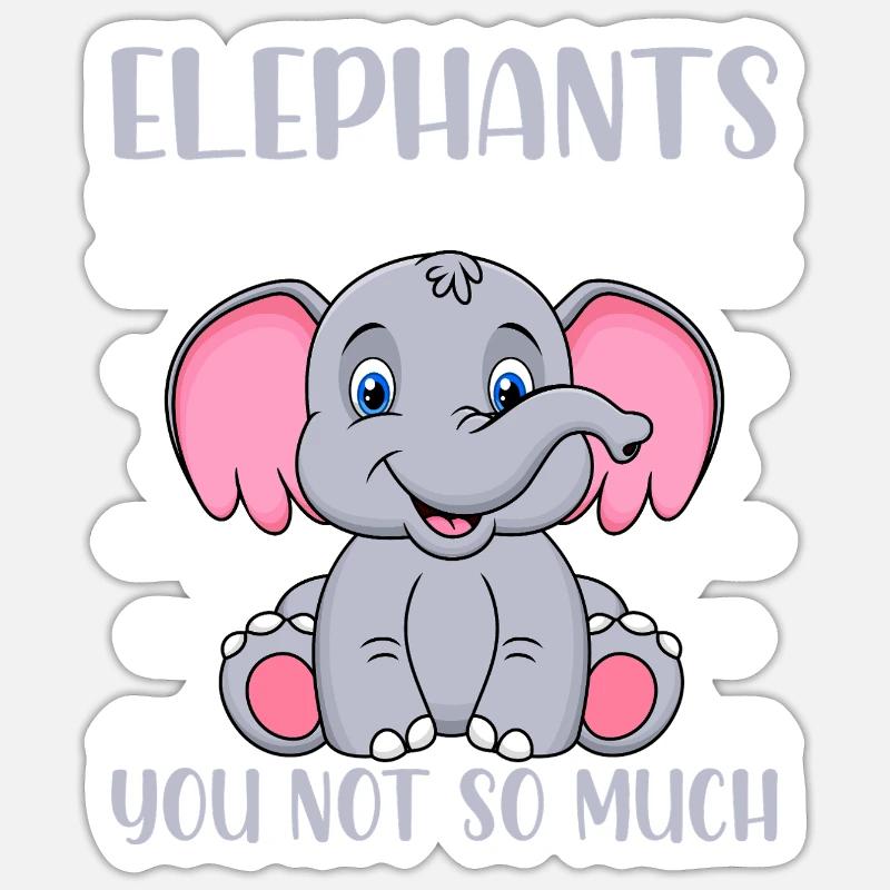 Éléphants Sticker taille S (10 x 10 cm)