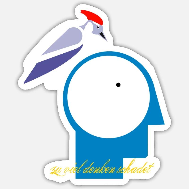 Trop réfléchir est nuisible Sticker taille S (10 x 10 cm)