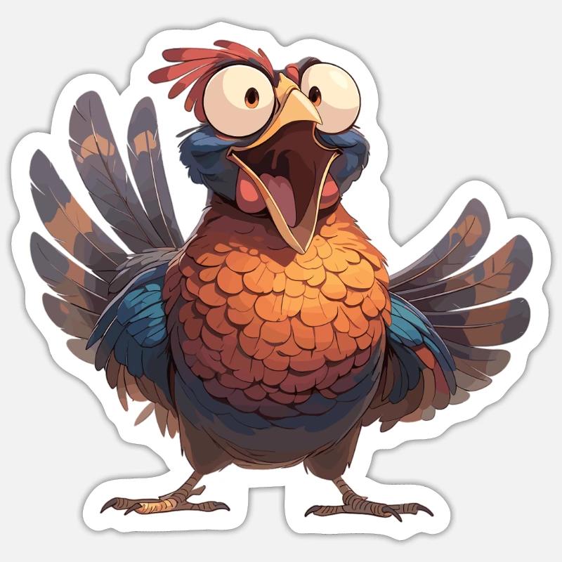 Faisans Faisan - Sticker taille S (10 x 10 cm) - blanc mat