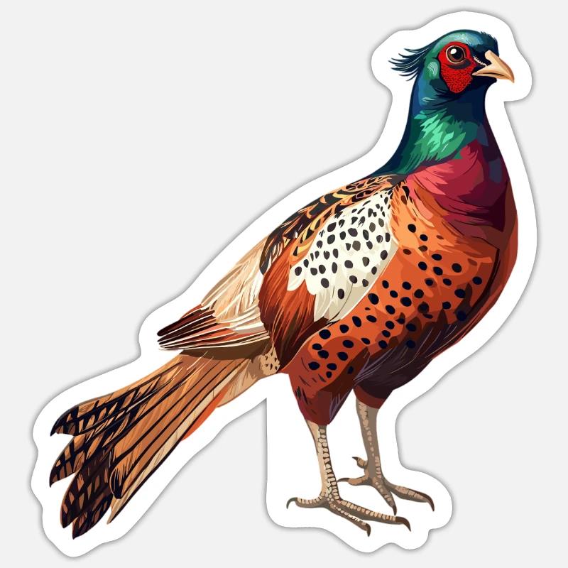 Pheasants Pheasant Sticker size S (10 x 10 cm)