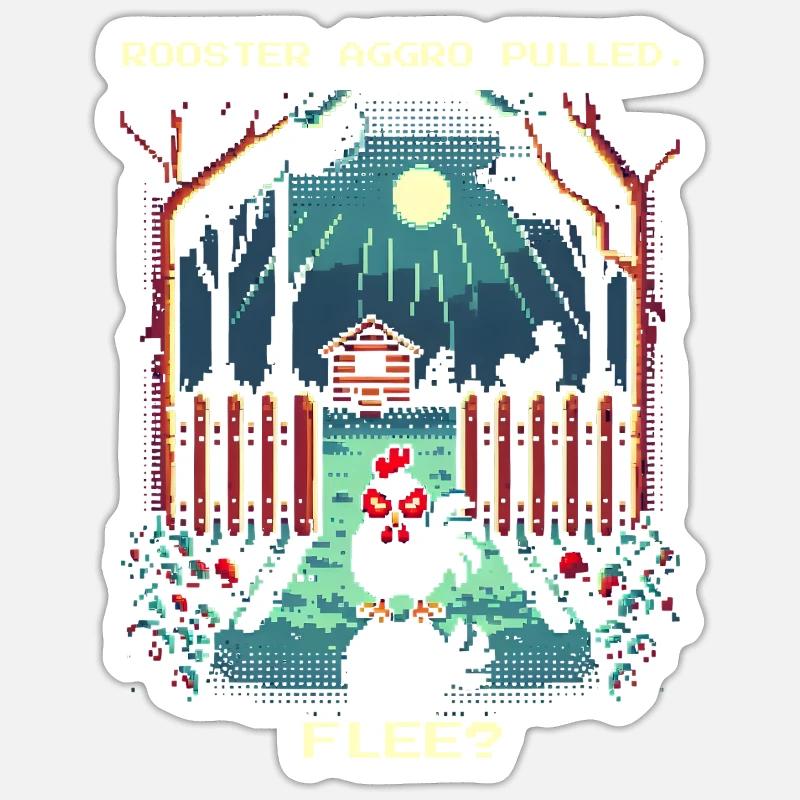 Aggro Pulled | Activate flight? - Sticker size S (10 x 10 cm) - white matte