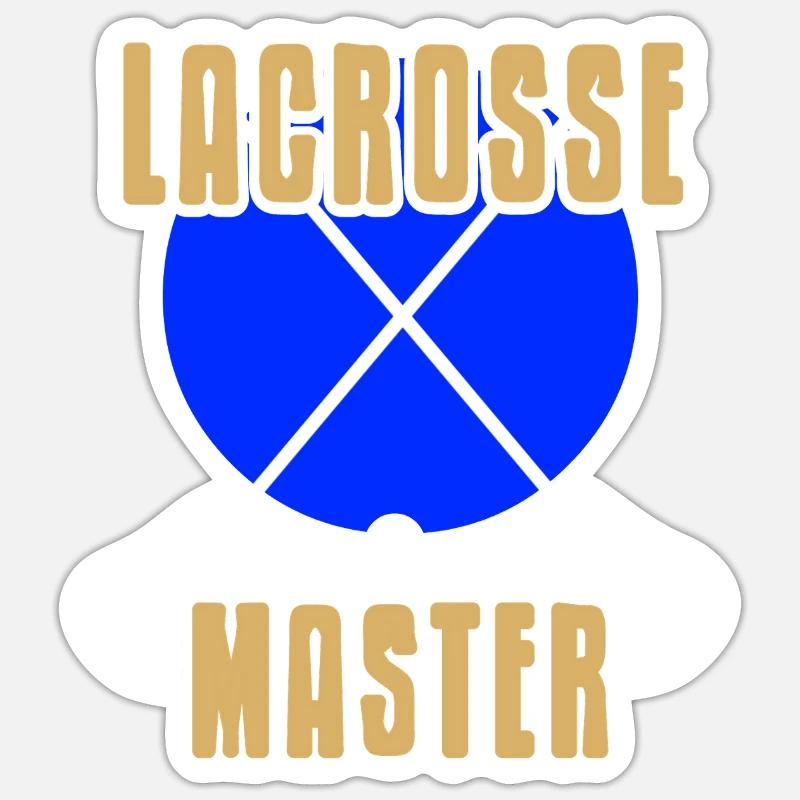 Lacrosse Master Crossed Sticks Pro Level Pride Sticker size S (10 x 10 cm)