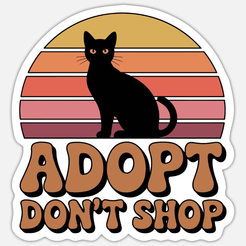 Save Animals: Adopt, Don't Buy - Sticker size S (10 x 10 cm) - white matte
