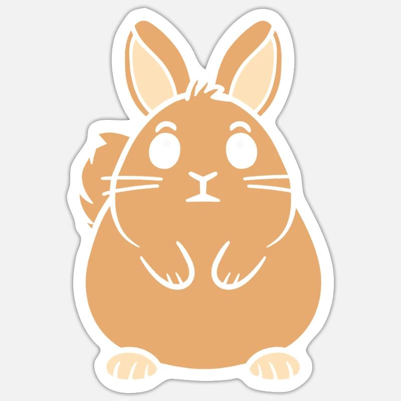 viscacha - Sticker taille S (10 x 10 cm) - blanc mat