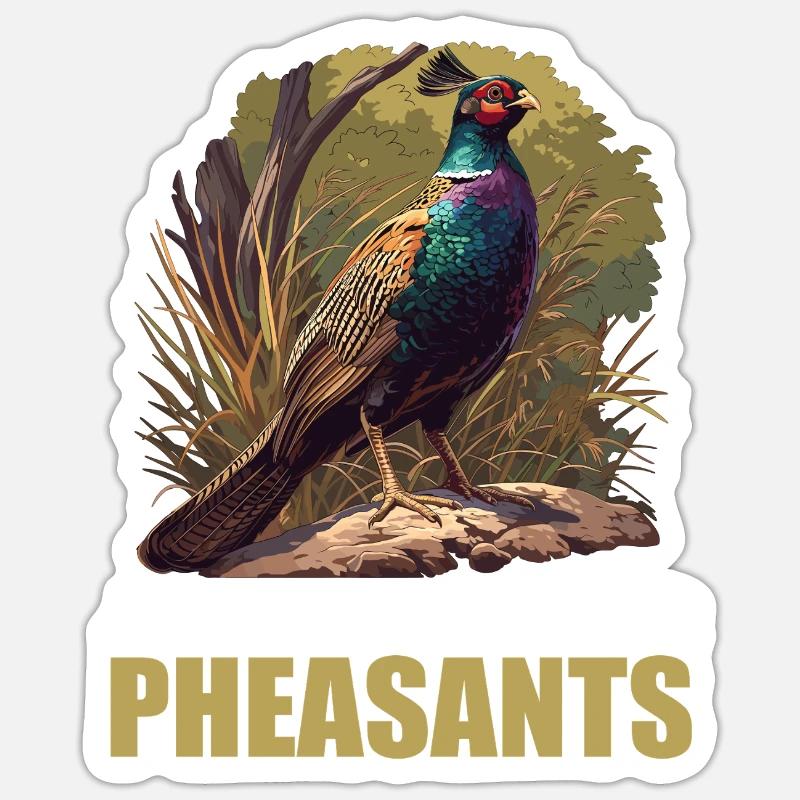 Faisans Faisan Sticker taille S (10 x 10 cm)
