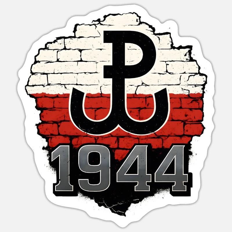 Polska Walcząca 1944 Conception murale - Sticker taille S (10 x 10 cm) - blanc mat