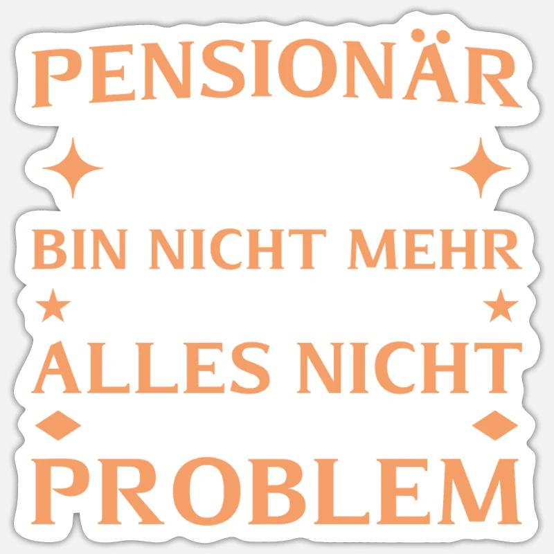 Retraité 2026 - N’est plus responsable - Sticker taille S (10 x 10 cm) - blanc mat