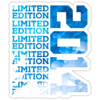 LIMITED EDITION 2014 12 JAHRE 12. GEBURTSTAG - Sticker Größe S (10 x 10 cm) - Mattweiß - Vorne