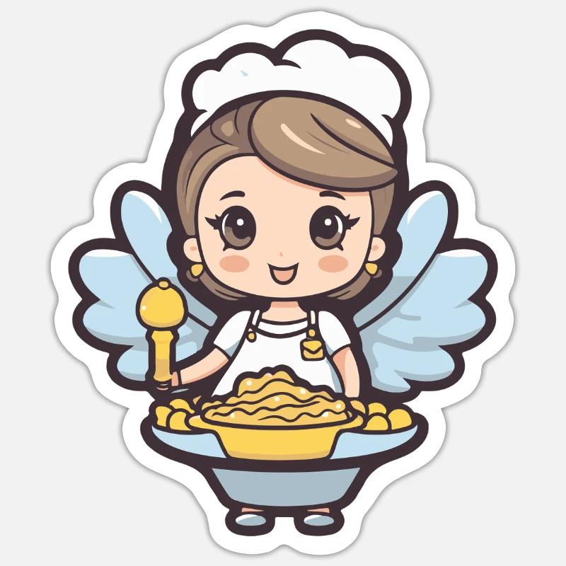 Baking Fairy Baking Cooking - Sticker size S (10 x 10 cm) - white matte