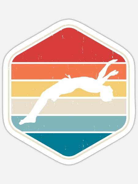 Schwimmen Wassersport Schwimmer Geschenke - Sticker Größe S (10 x 10 cm) - Mattweiß
