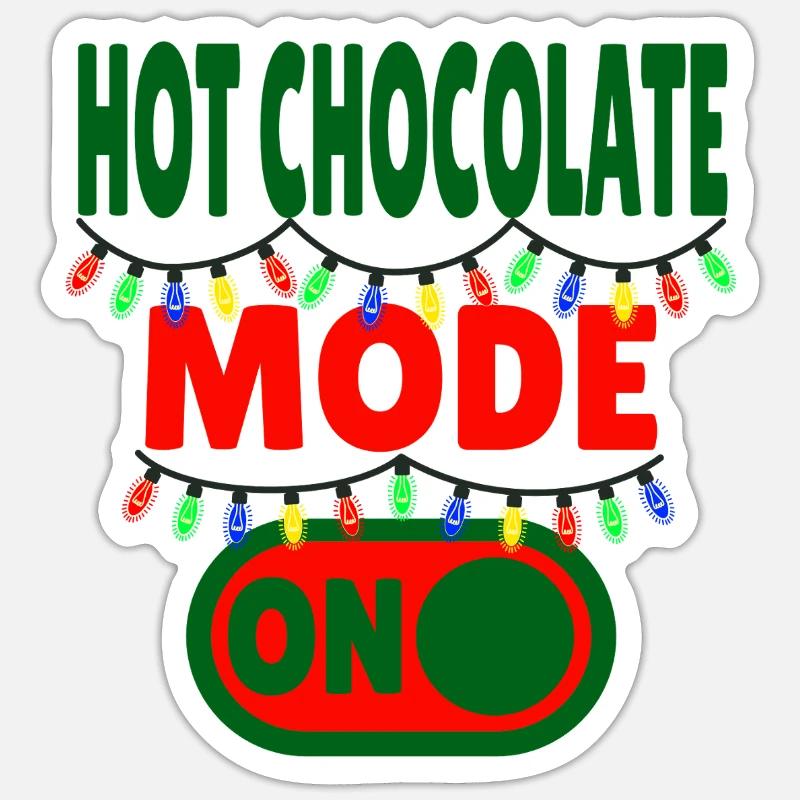Mode chocolat chaud activé Sticker taille S (10 x 10 cm)