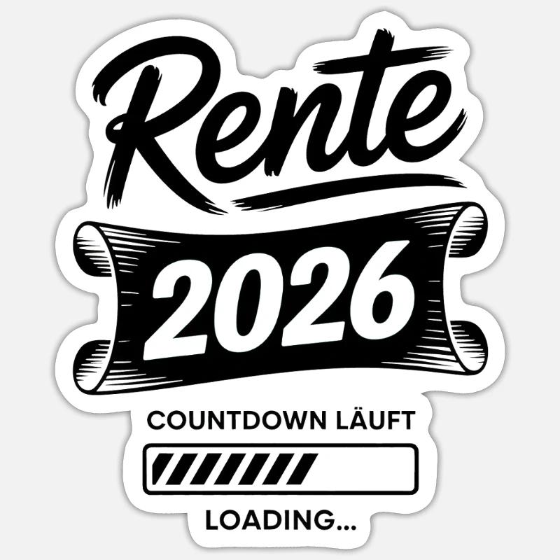 Rente2026 Countdown Laden Sticker Größe S (10 x 10 cm)