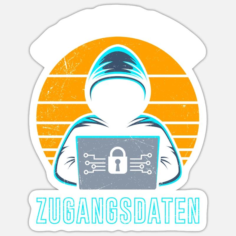 Science Coder BIN DER HERR DEINER ZUGANGSDATEN Sticker Größe S (10 x 10 cm)