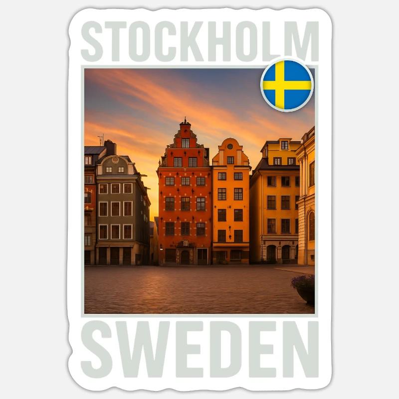 Stockholm Sticker Größe S (10 x 10 cm)