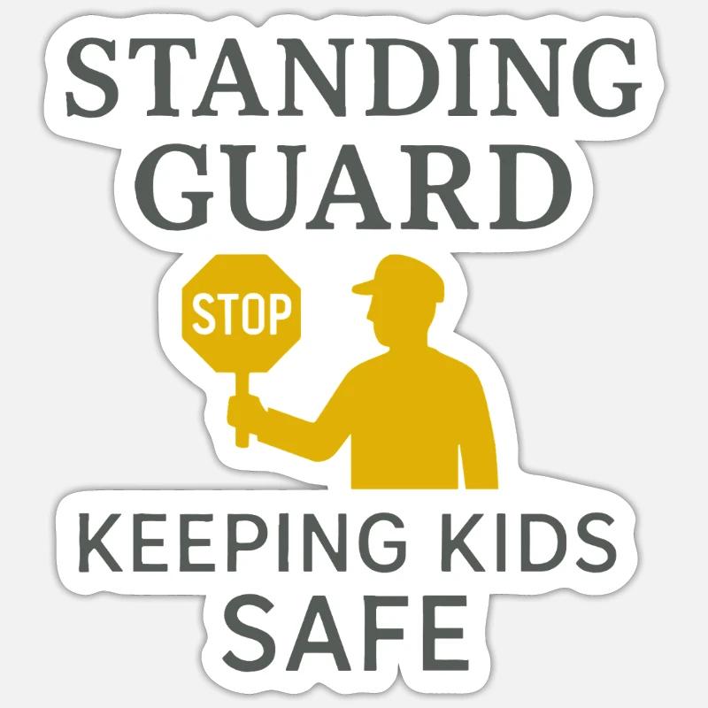 Crossing Guard Gift Security Team - Sticker size S (10 x 10 cm) - white matte