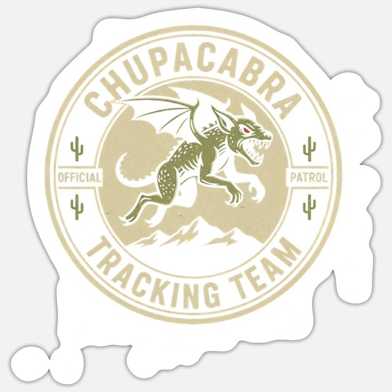 Chupacabra Pursuit Team Funny Cryptid Chupac Sticker size S (10 x 10 cm)