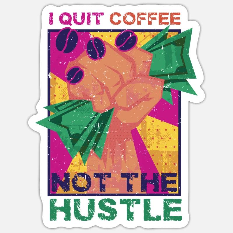 Coffee withdrawal decaffeinated ex-coffee drinker - Sticker size S (10 x 10 cm) - white matte