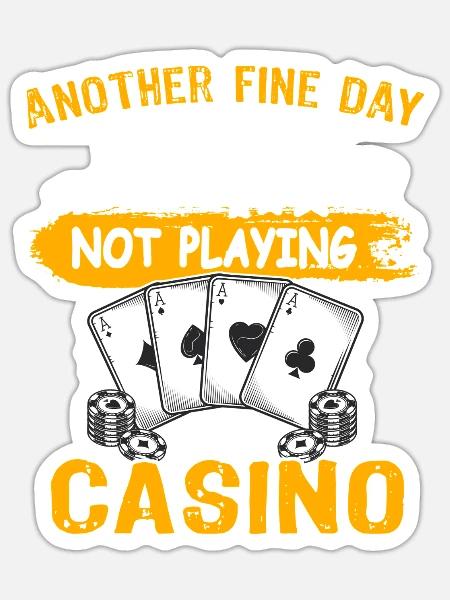 Casino Casinospiel - Sticker Größe S (10 x 10 cm) - Mattweiß