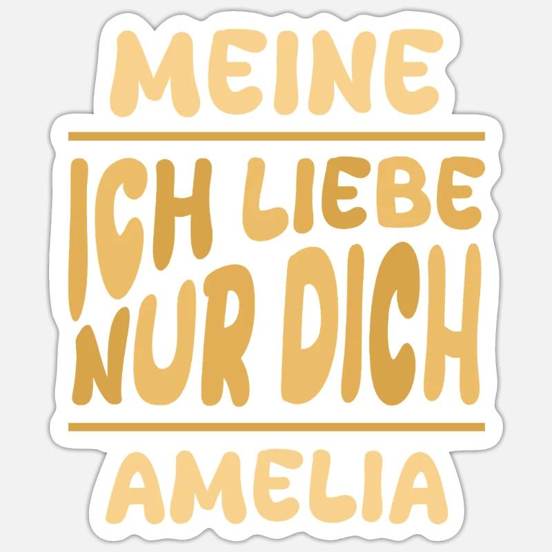 Amelia - Sticker taille S (10 x 10 cm) - blanc mat
