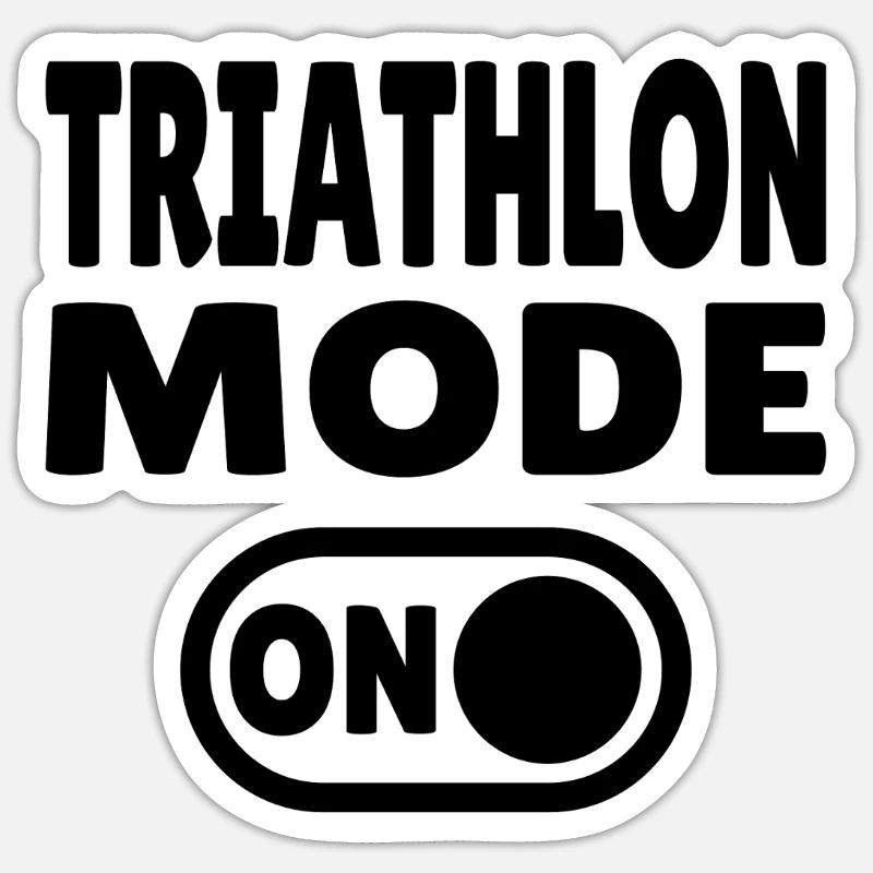 Mode triathlon ACTIVÉ - Course cycliste de natation Sticker taille S (10 x 10 cm)
