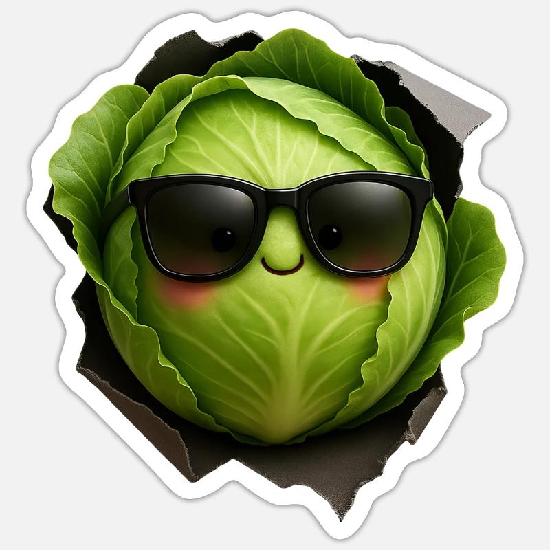 cabbage Sticker size S (10 x 10 cm)