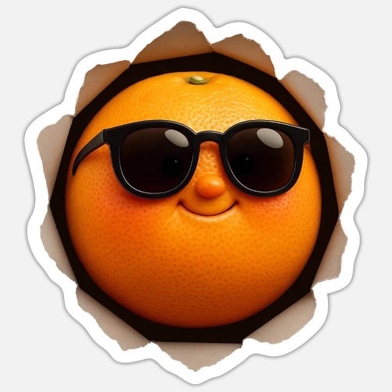 Grapefruit - Sticker size S (10 x 10 cm) - white matte