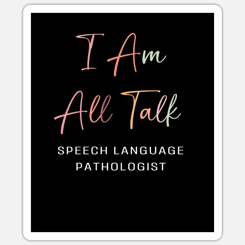 SLP Logopäde Sprachpathologe - Sticker Größe S (10 x 10 cm) - Mattweiß